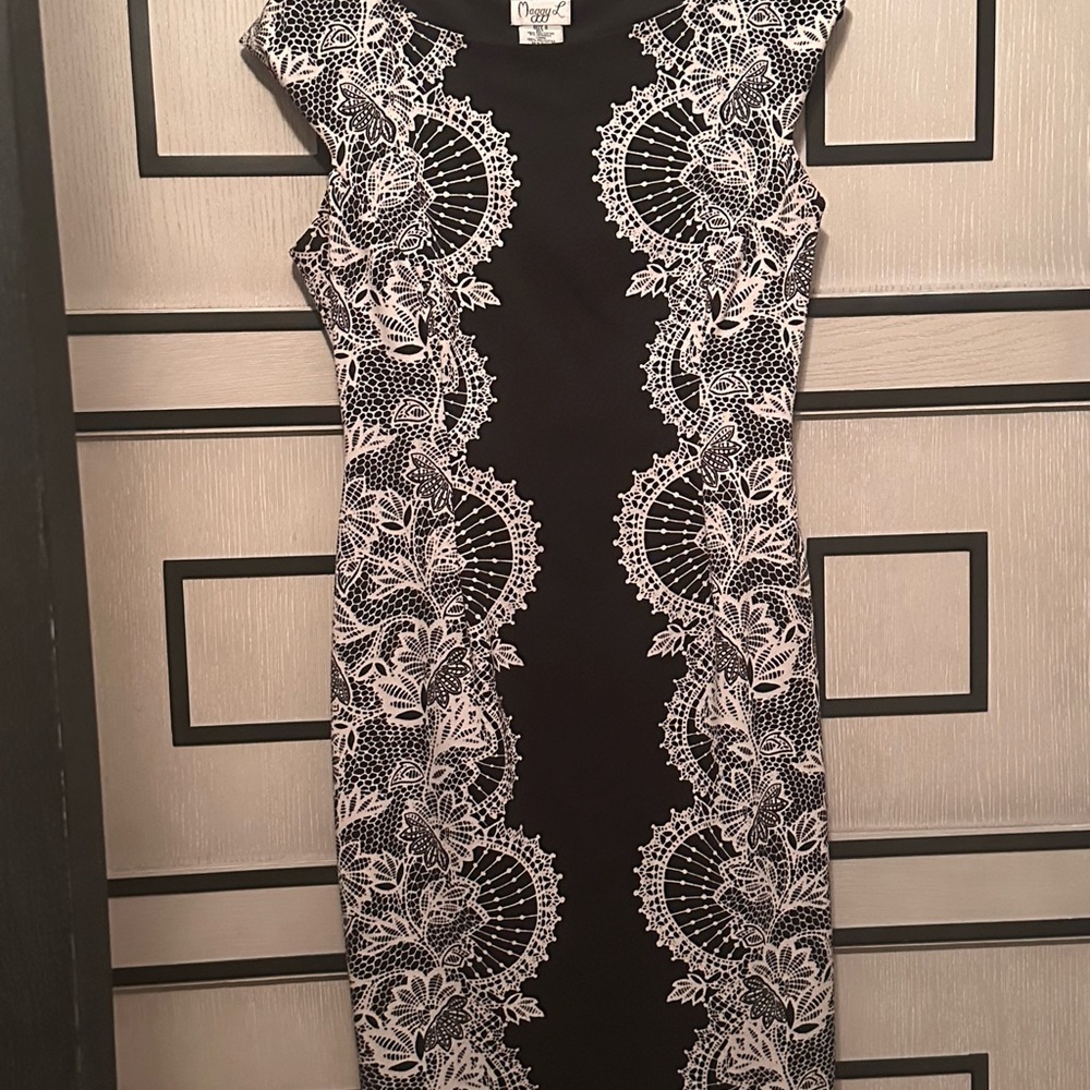 black and white dress